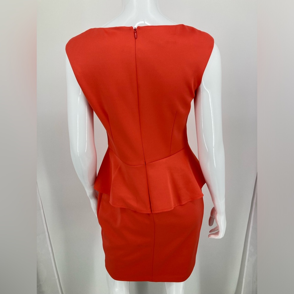 Nine West Red Dress Sleeveless Lined Size 4 Zippered Back Gently Used - Picture 3 of 5